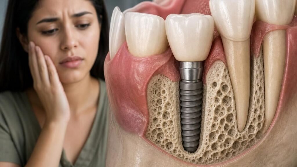 implante dental con poco hueso